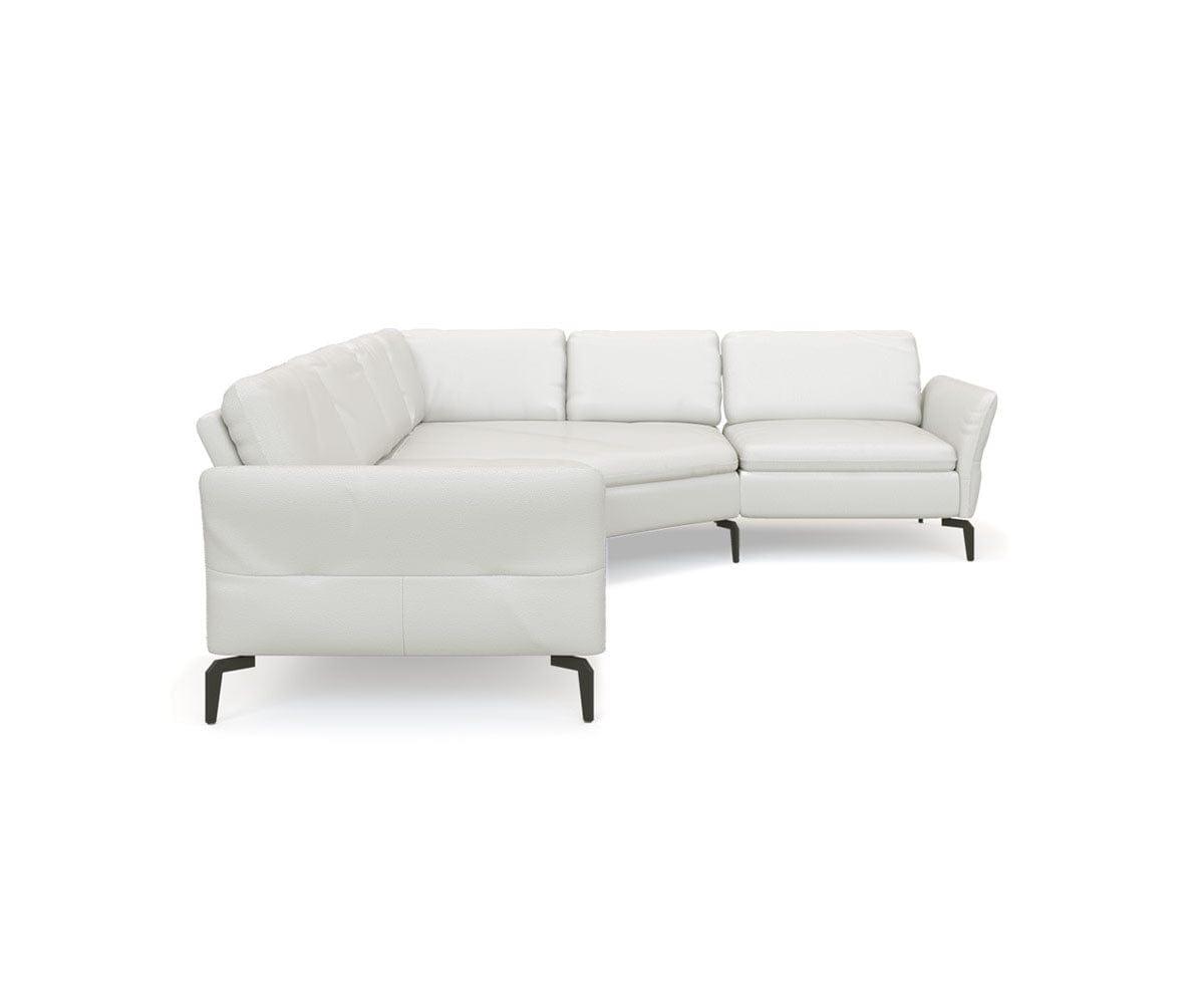 Bella Leather Right Facing Sectional