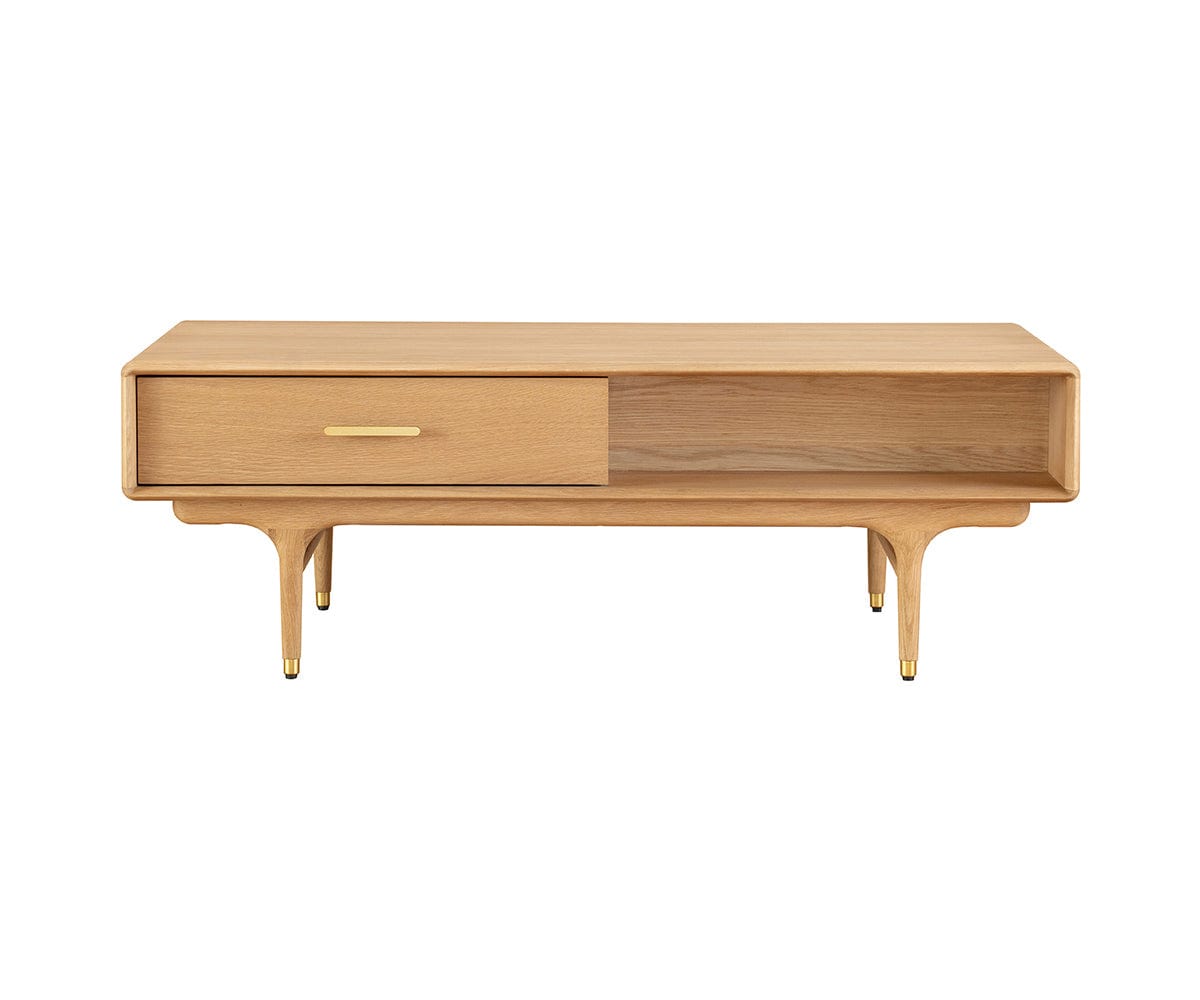 Hendrick Storage Coffee Table  - White Oak