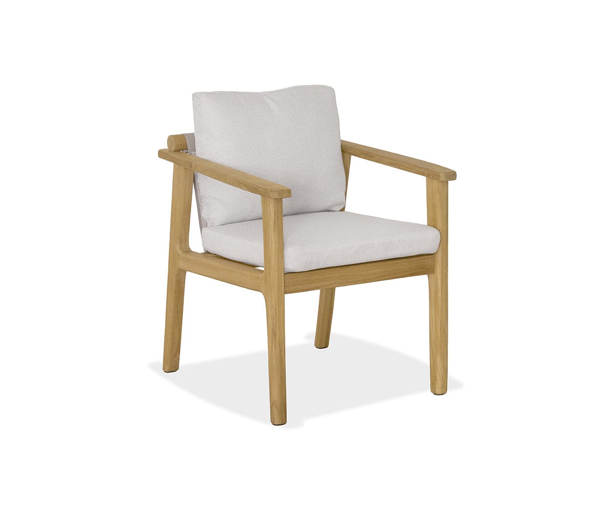 Beck Teak Outdoor Dining Chair Arm