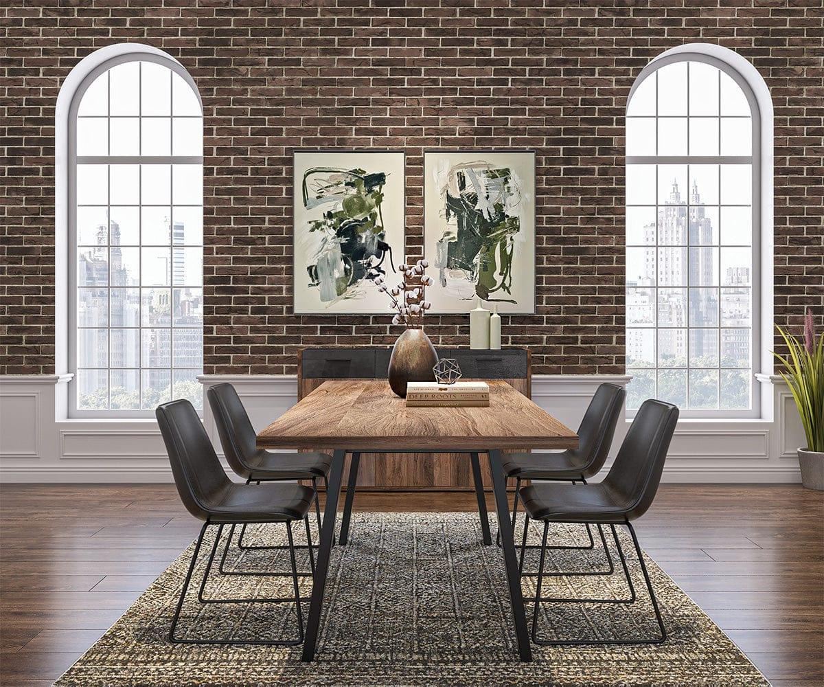 Living Room Dining Chairs At The Brick Wooden Dining Table Chairs