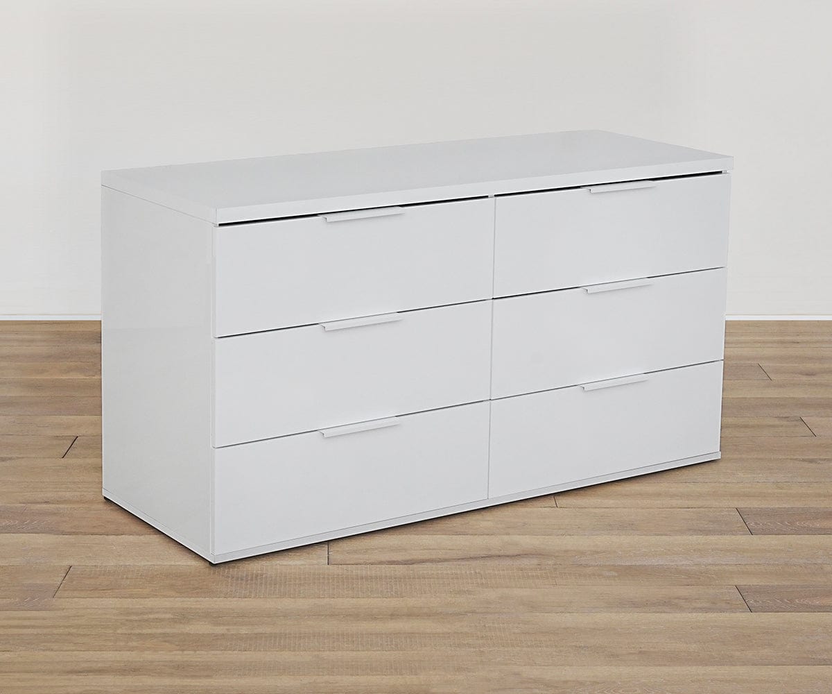 Knox Double Dresser in White High Gloss | by Scandinavian Designs