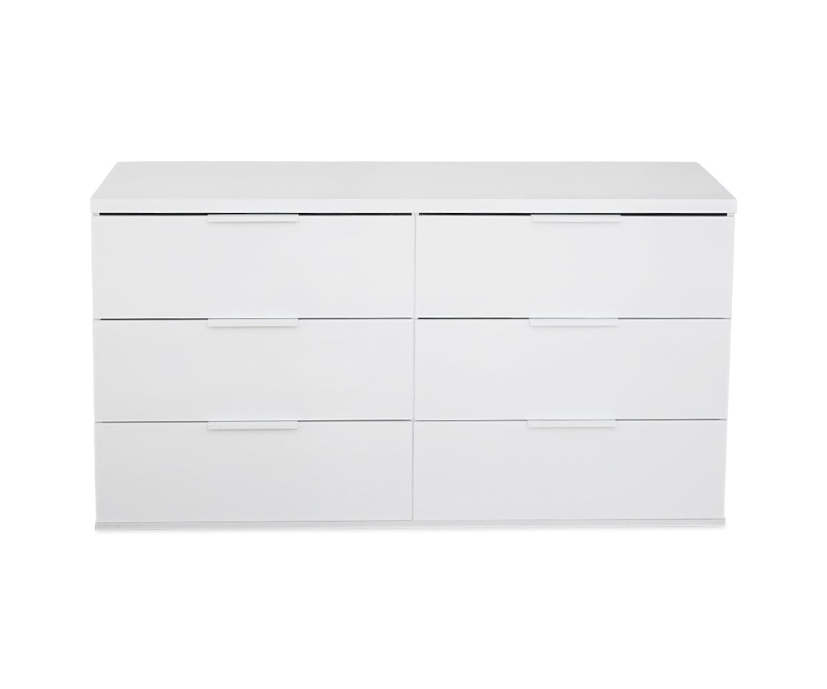 Knox Double Dresser in White High Gloss Knox Double Dresser in White High Gloss