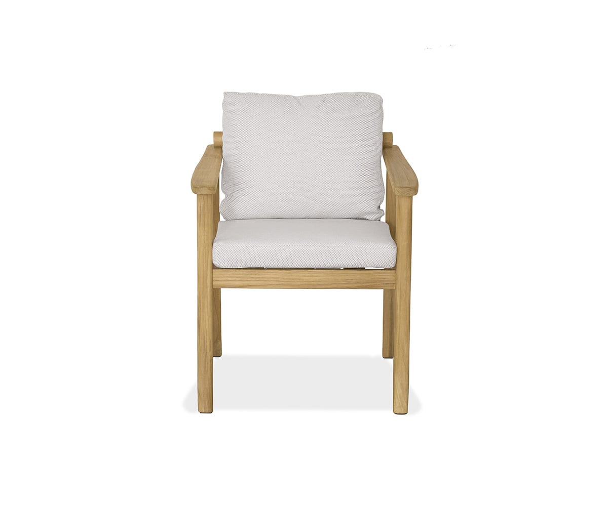 Beck Teak Outdoor Dining Chair Arm