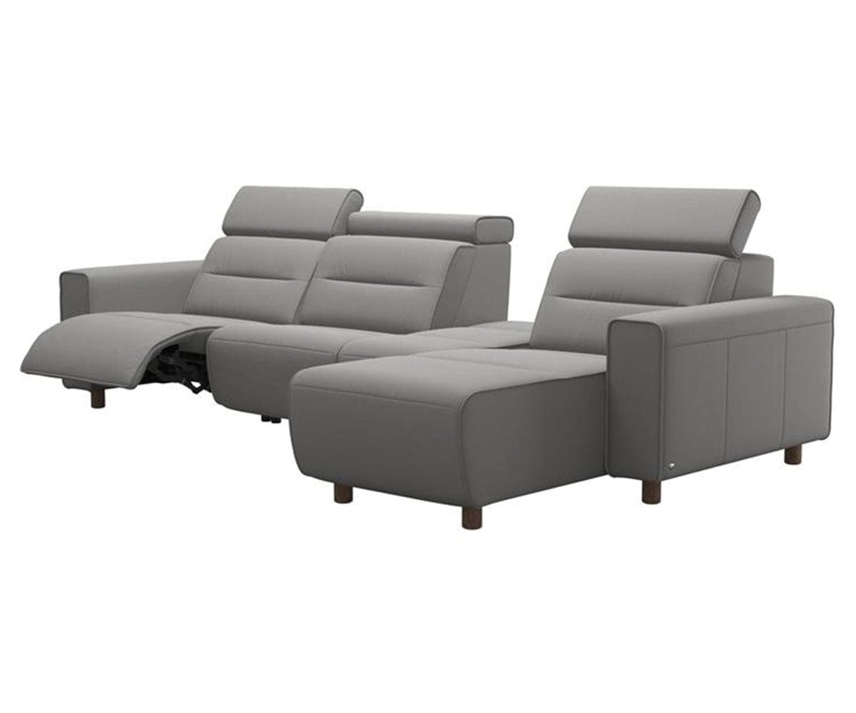 Stressless® Emily Leather Power Reclining Sectional - Small