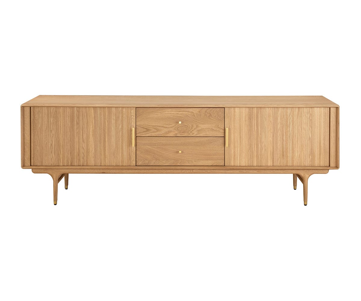 Hendrick 79" Media Stand II  - White Oak