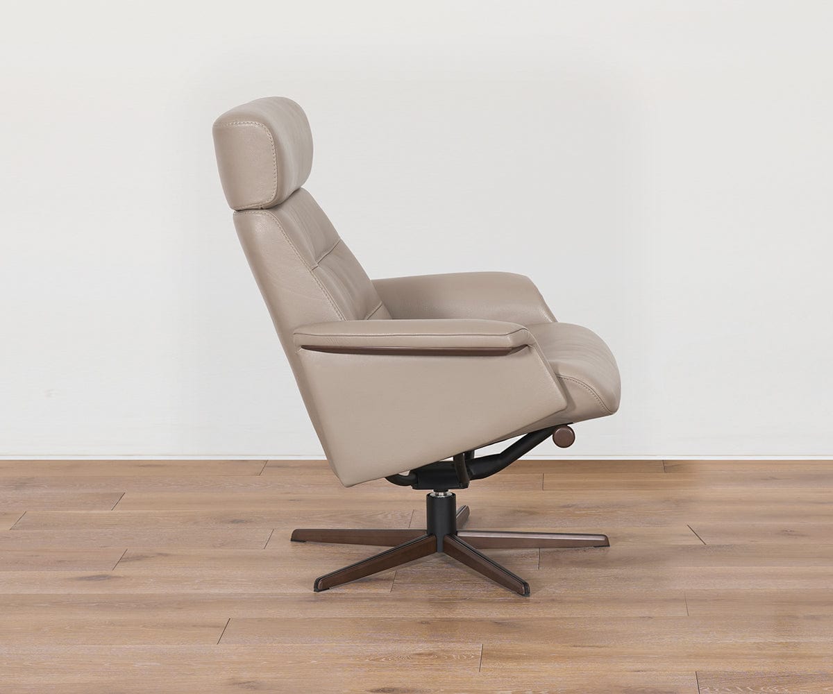 Steffen Leather Recliner Ottoman Scandinavian Designs