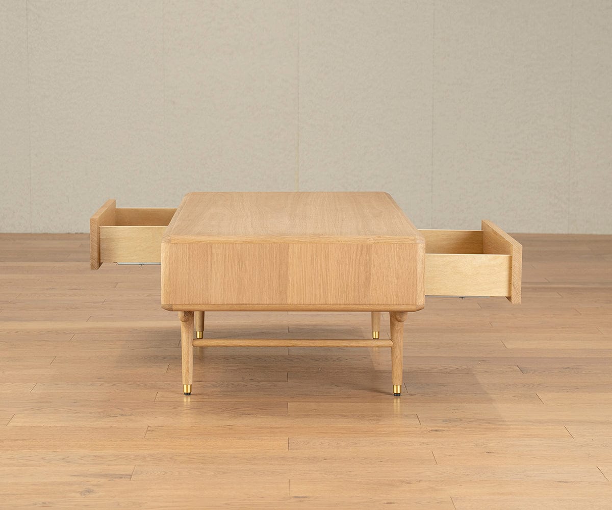 Hendrick Storage Coffee Table - White Oak | Scandinavian Designs