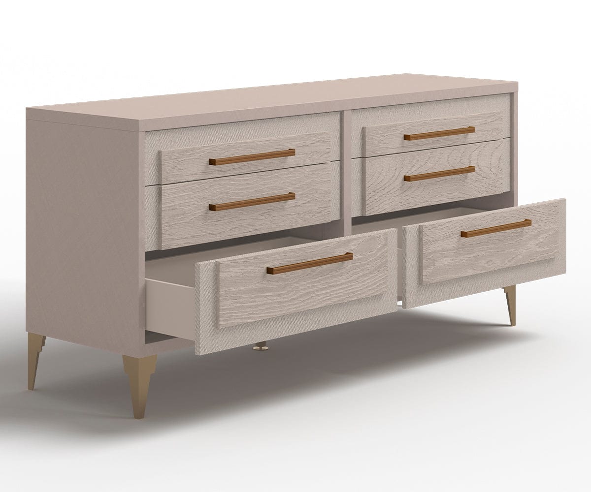 beige dresser with gold handles Antonella Double in Antonella Buffet cabinet