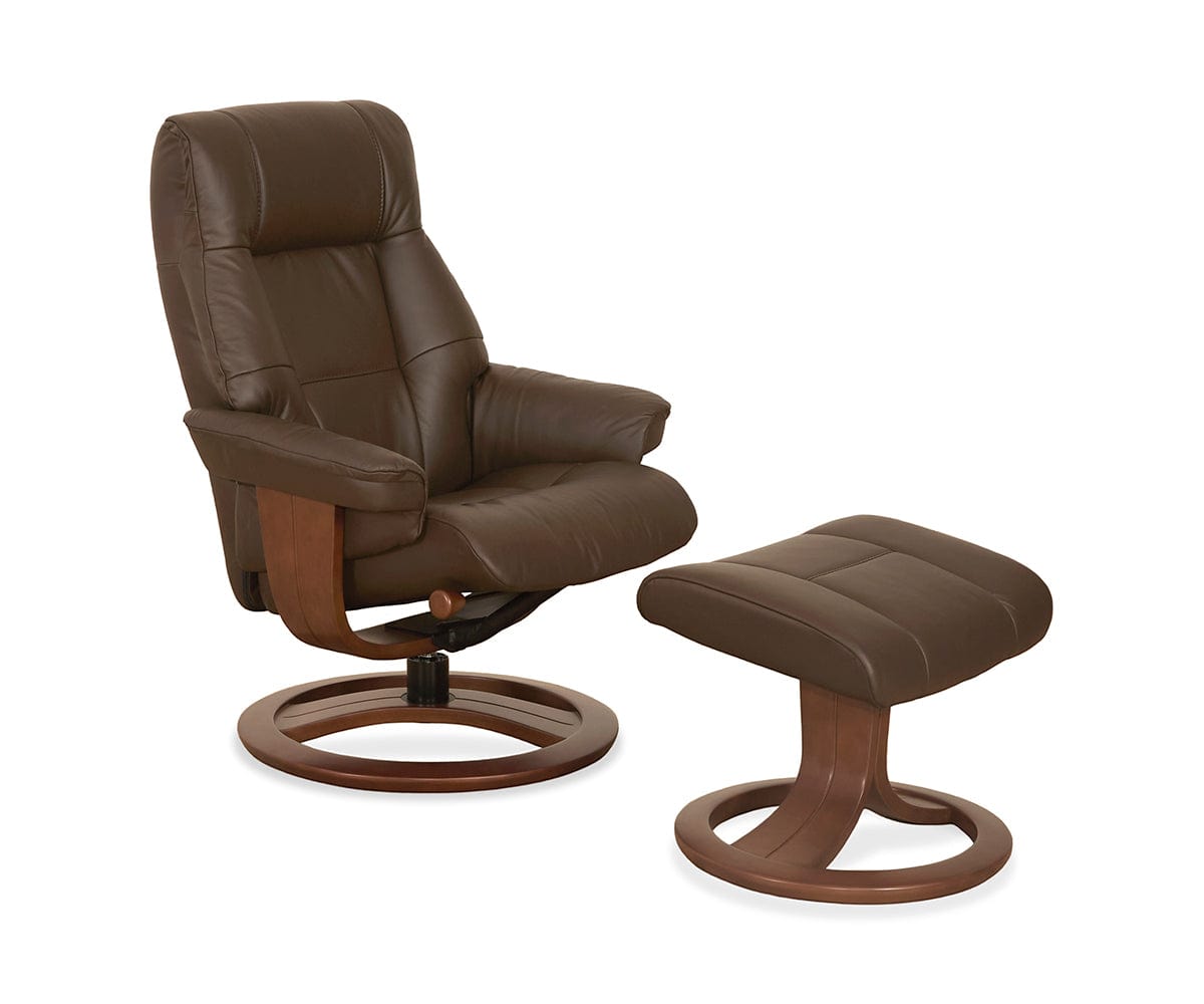 Aksel Leather Recliner Ottoman Scandinavian Designs