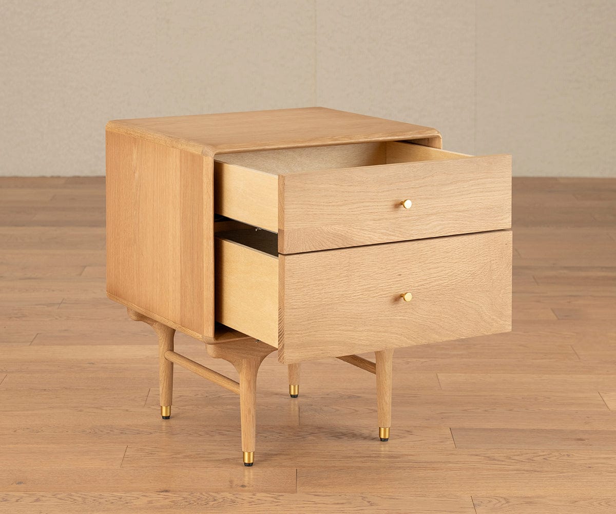 Hendrick Nightstand II - White Oak | Scandinavian Designs