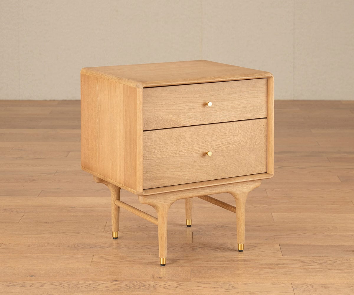 Hendrick Nightstand - White Oak | Scandinavian Designs