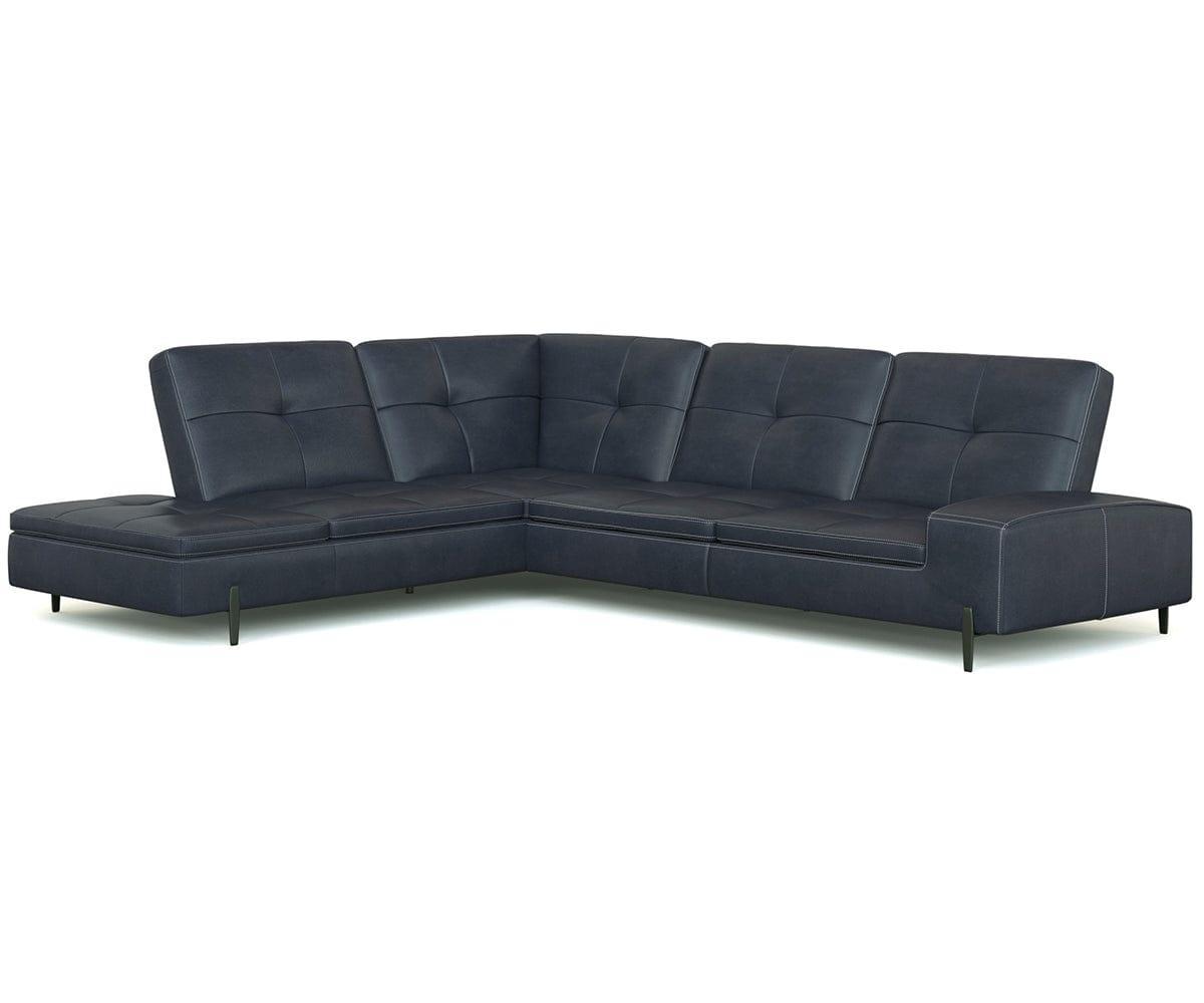 Santina Leather Left Sectional | Scandinavian Designs