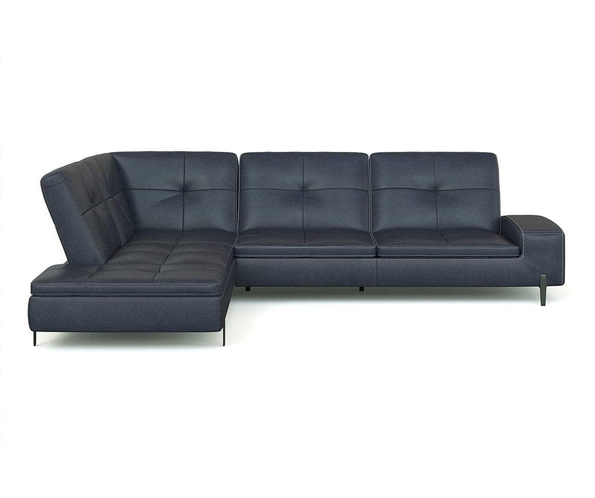 Santina Leather Left Sectional | Scandinavian Designs