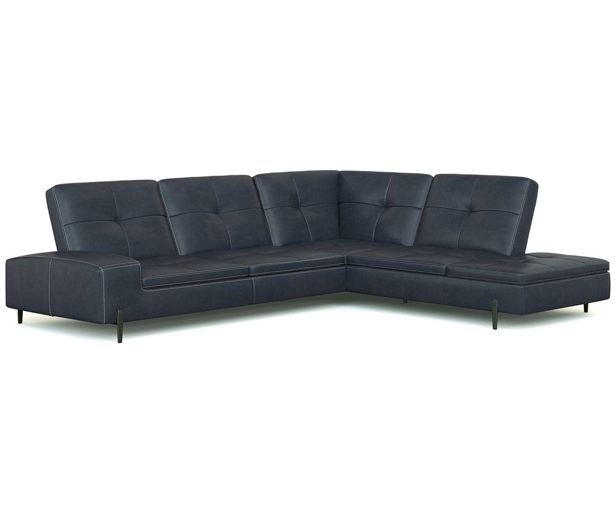 Santina Leather Right Sectional