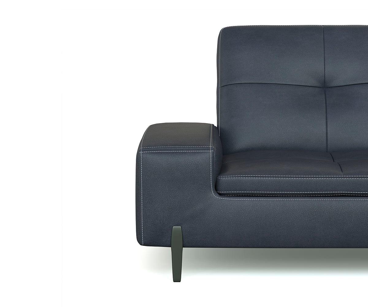 Santina Leather Right Sectional | Scandinavian Designs