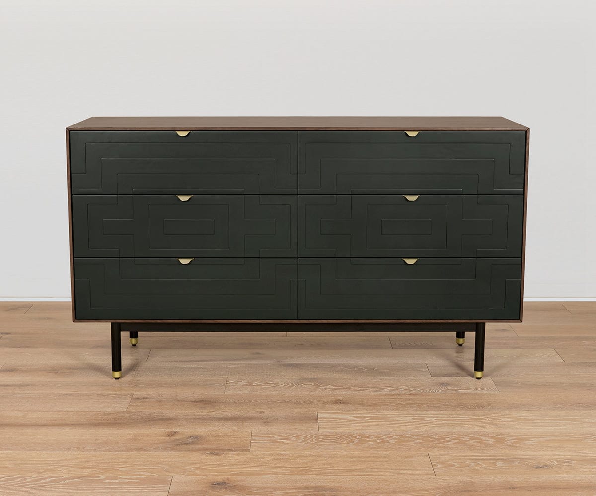Jac Double Dresser in Black/Walnut | Size: Large | by Scandinavian Designs Jac Double Dresser in Black/Walnut | Size: Large | by Scandinavian Designs