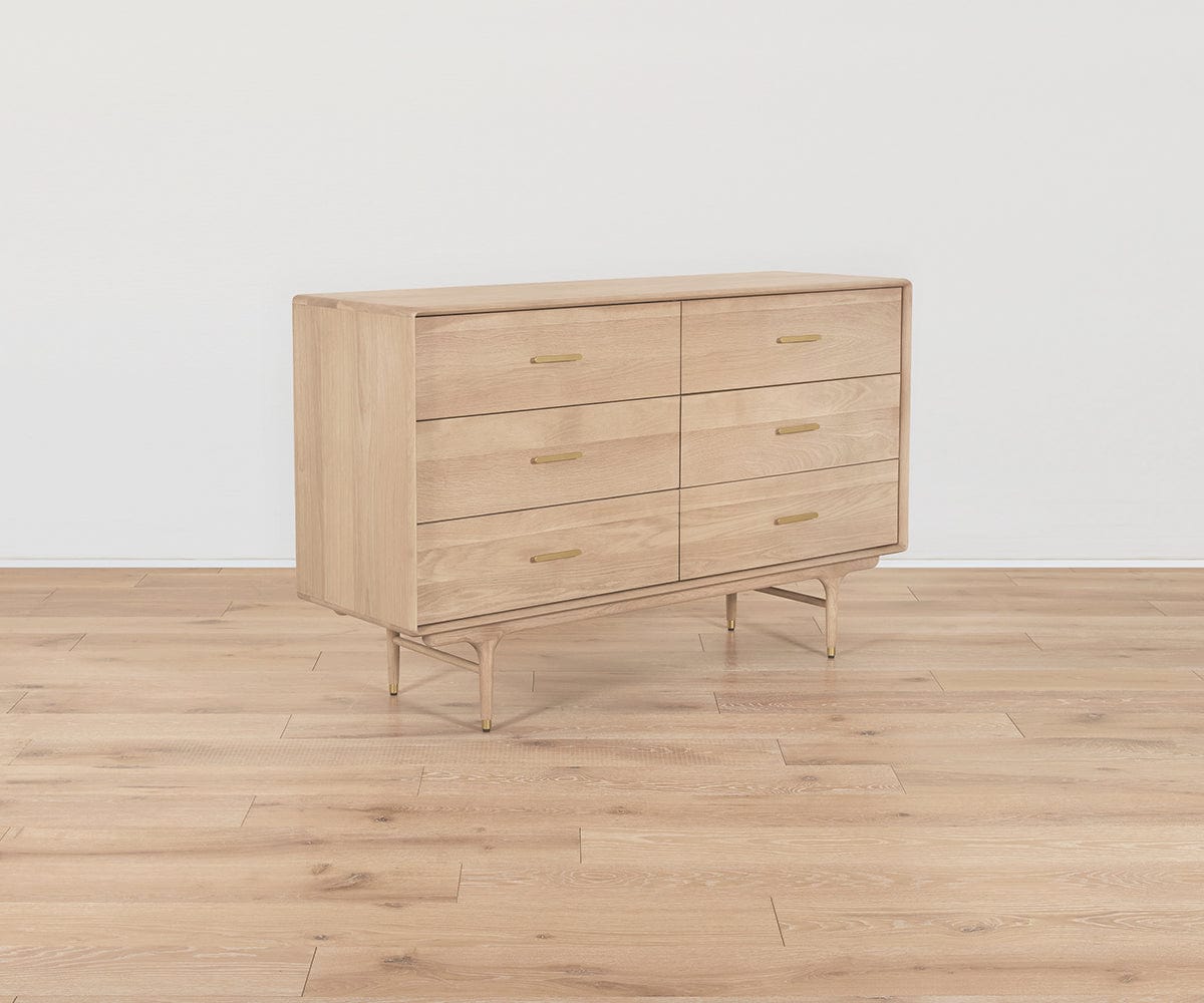 Hendrick Double Dresser - White Oak