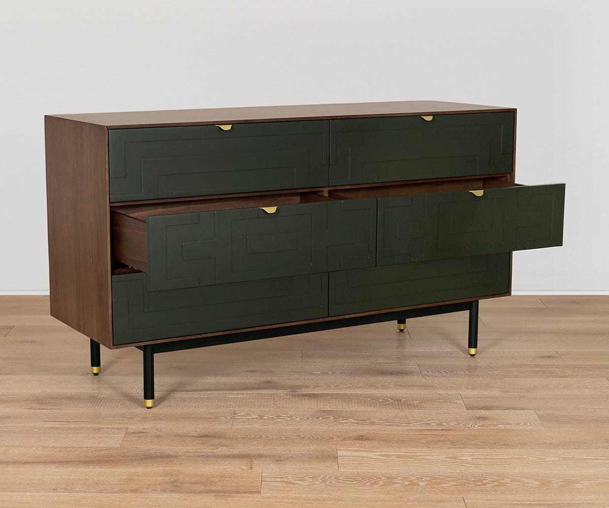 Jac Double Dresser in Black/Walnut | Size: Large | by Scandinavian Designs