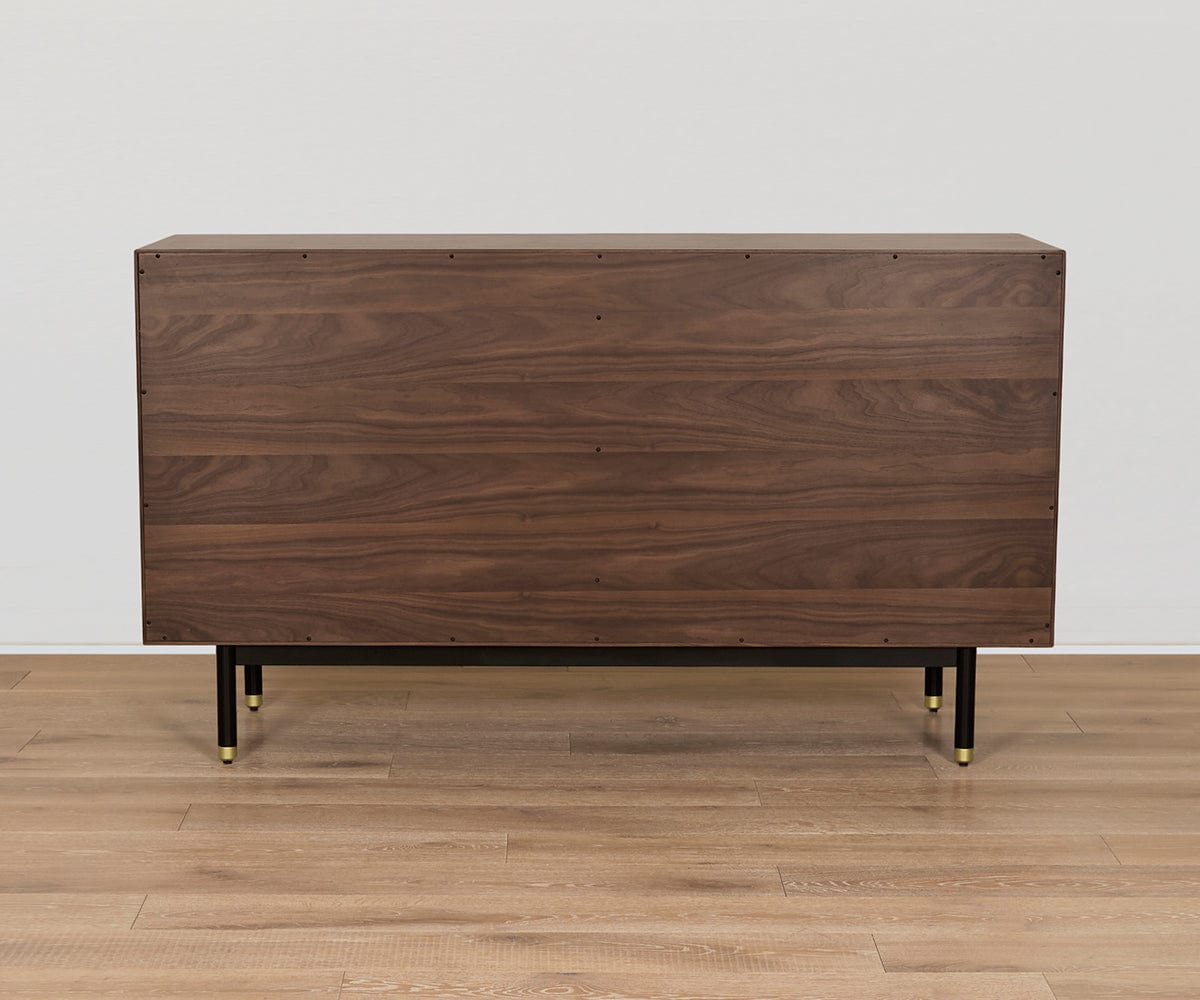 Jac Double Dresser in Black/Walnut | Size: Large