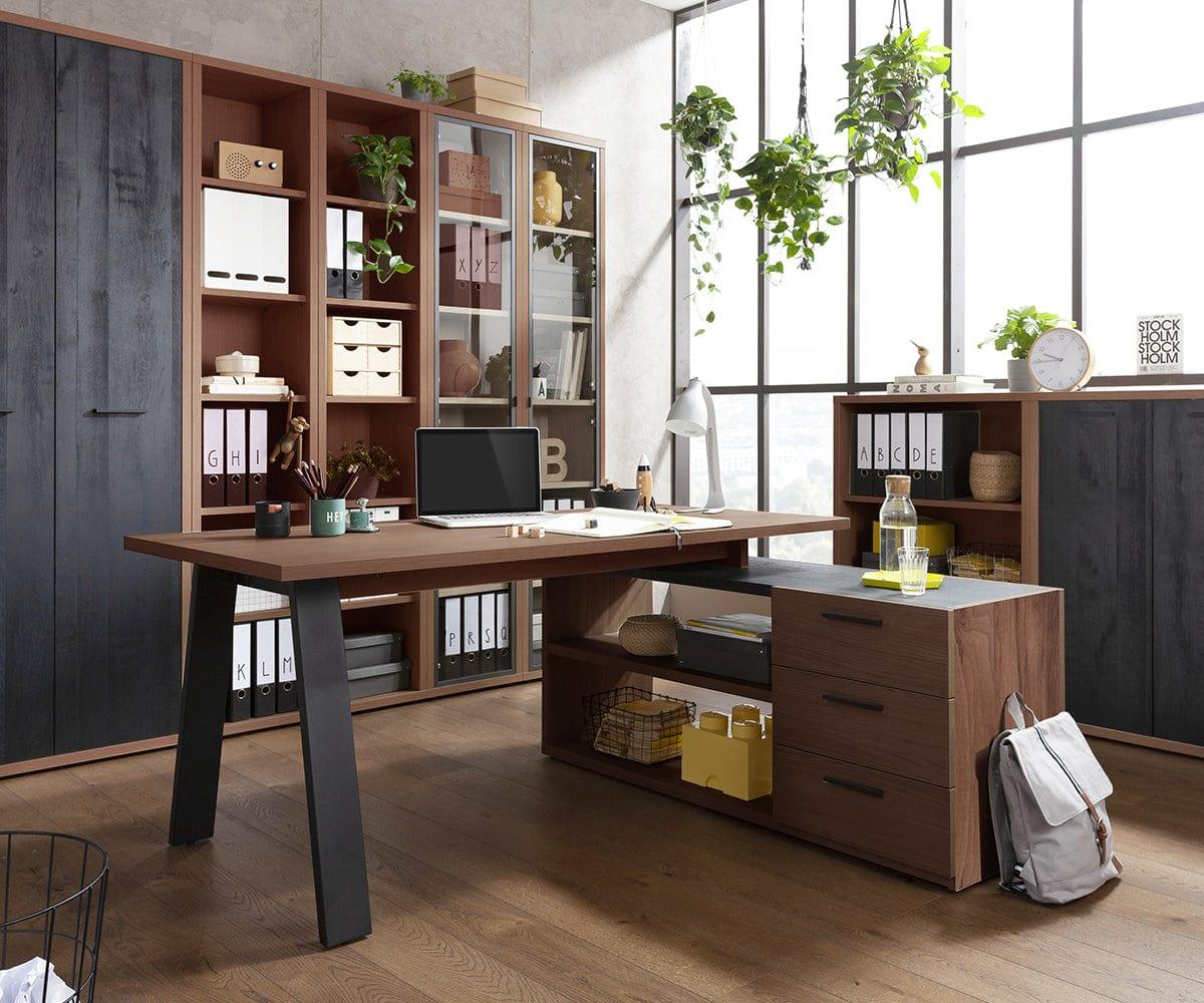 Matte Black on Walnut Wood Desk Organizer Set. Home Office Decor. Modern 3d  Printed Office Accessories for Home or Work. Walnut Wood Base. 