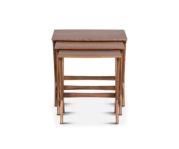 【送料無料】Nordic Walnut Nest Glass Table C02_0004_C02_TC14052-56-