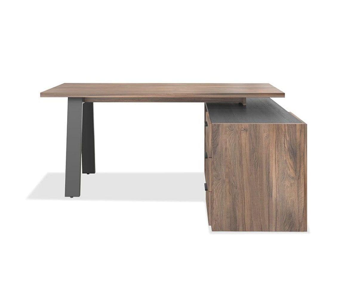 Inari Desk With Storage Return - Scandinavian Designs