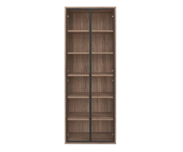 Bookcase with online glass doors