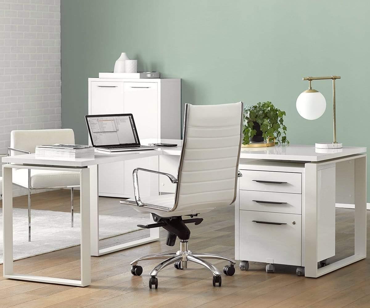 Gammel desk with on sale reversible storage return