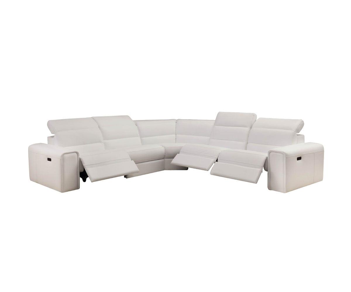 Morocco 7 Piece Power Italian Leather Reclining Sectional