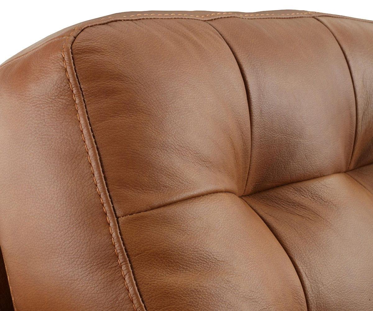 Caramel deals leather loveseat