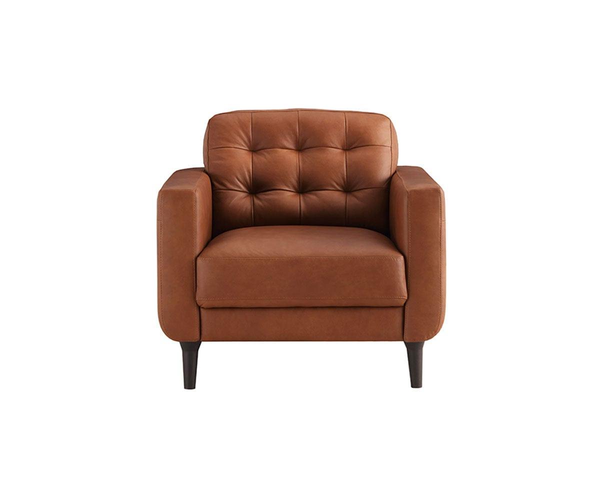 Leather chair online tan