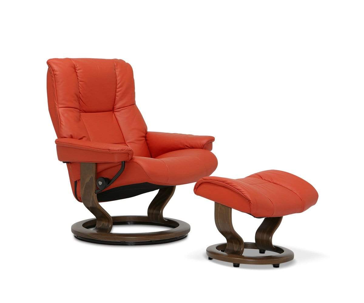 Stressless® Mayfair Recliner & Ottoman with Classic Base