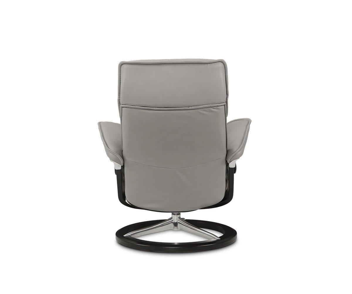 Stressless® Admiral Recliner & Ottoman - Silver Grey 