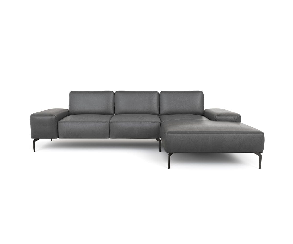 Anders Leather Right Chaise Sectional