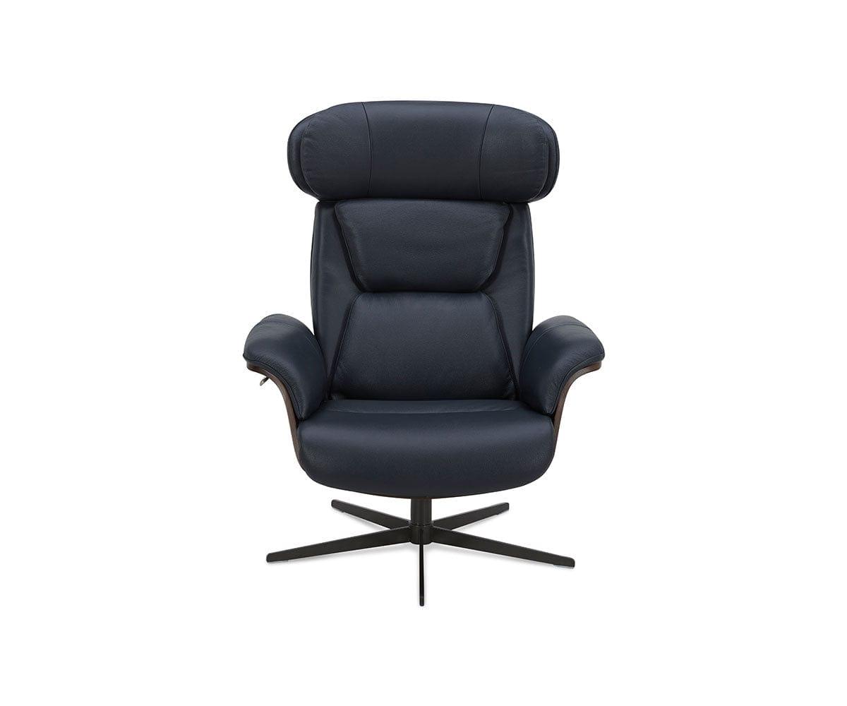 Alvar Leather Recliner And Ottoman - Scandinavian Designs