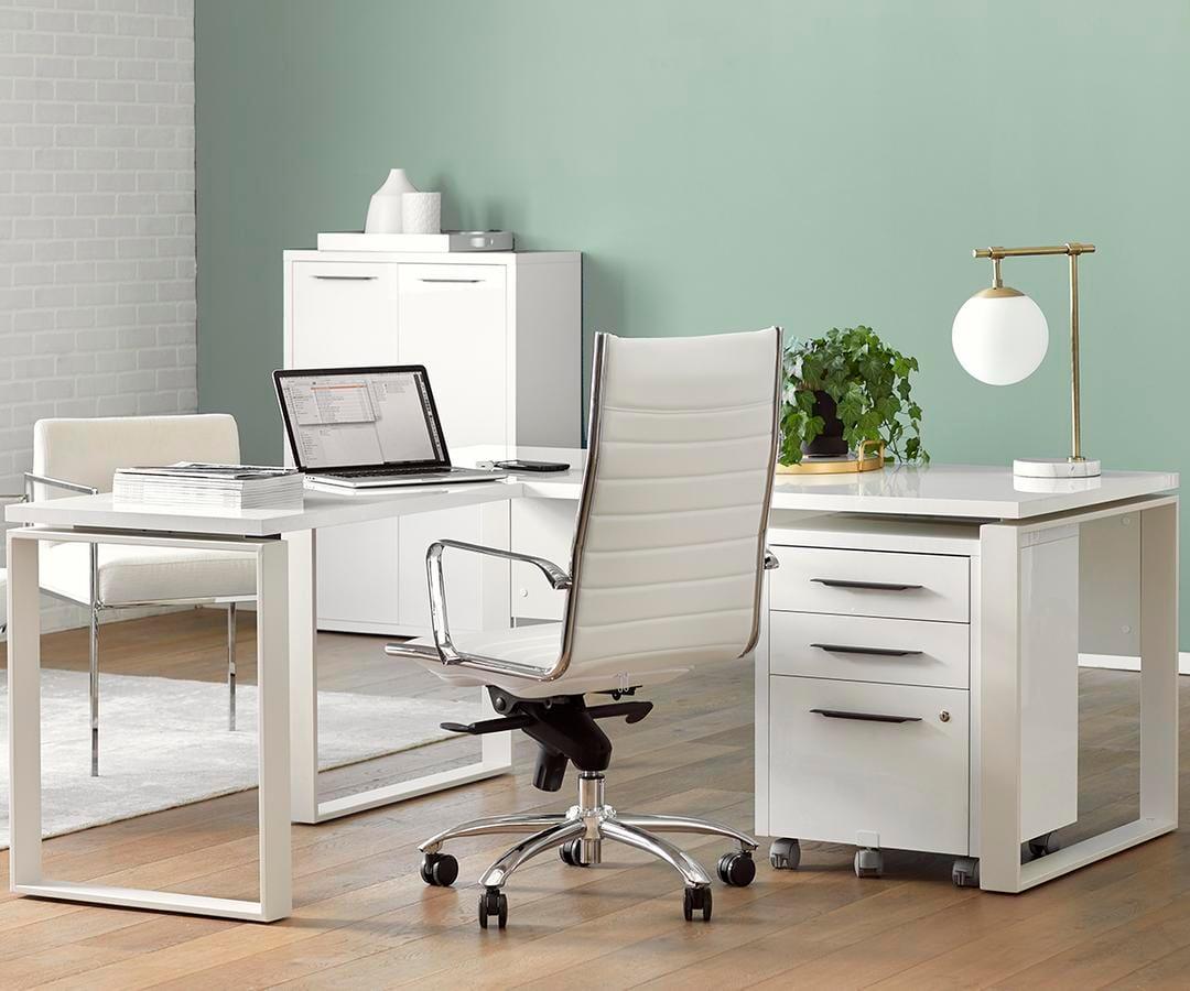 White Office Tables Designs