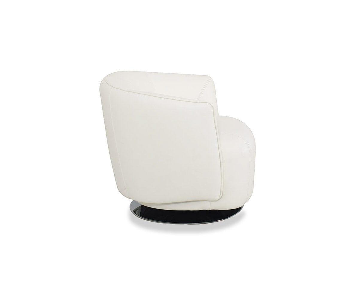 White leather swivel armchair online