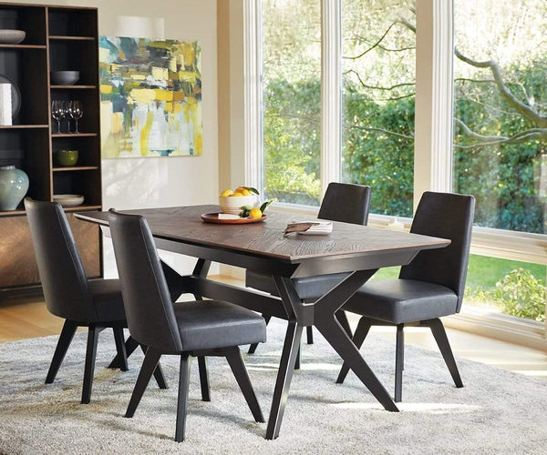 Dining room set with swivel chairs deals