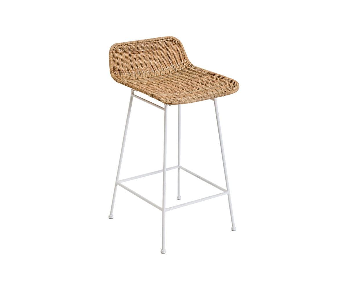 Natural wicker counter deals stool