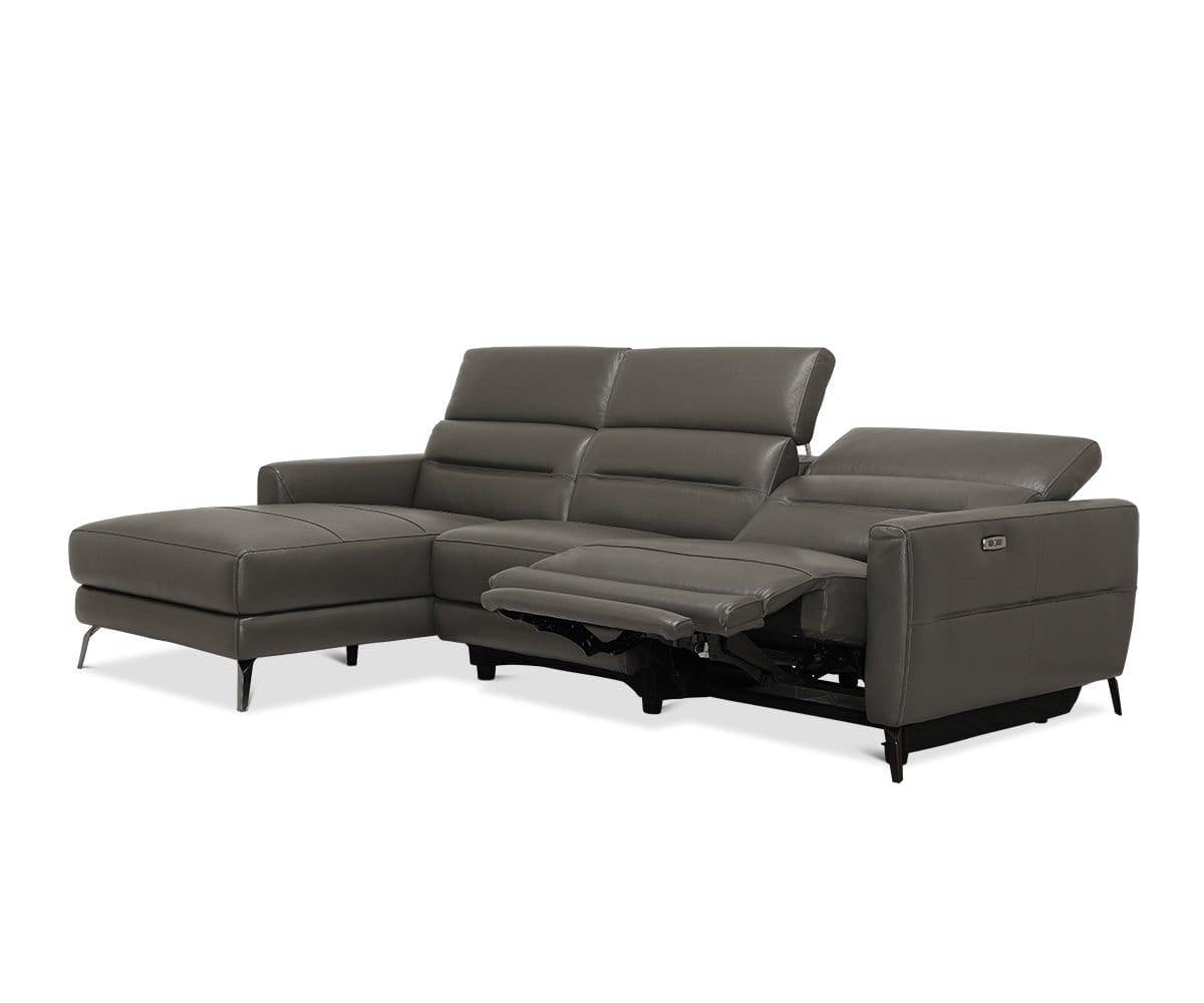 Lytyle  Vetali Leather Power Reclining Left Sectional - Scandinavian