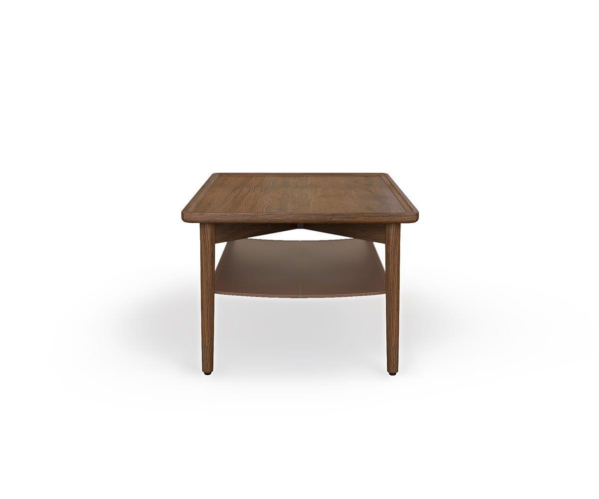 Haron Coffee Table with Leather Shelf - Scandinavian Designs