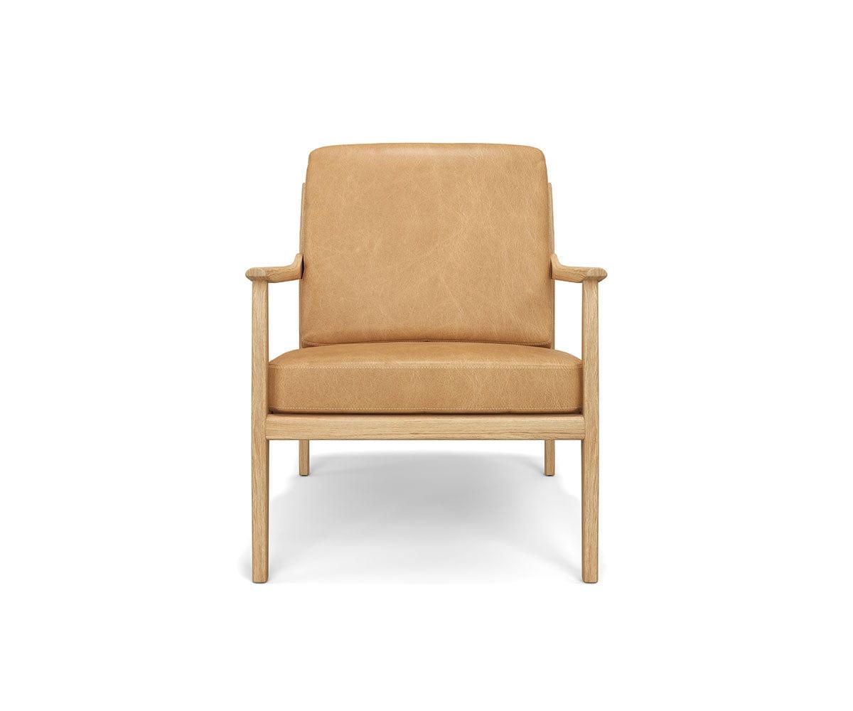 Bodie Cane Back Leather Lounge Chair Scandinavian Designs