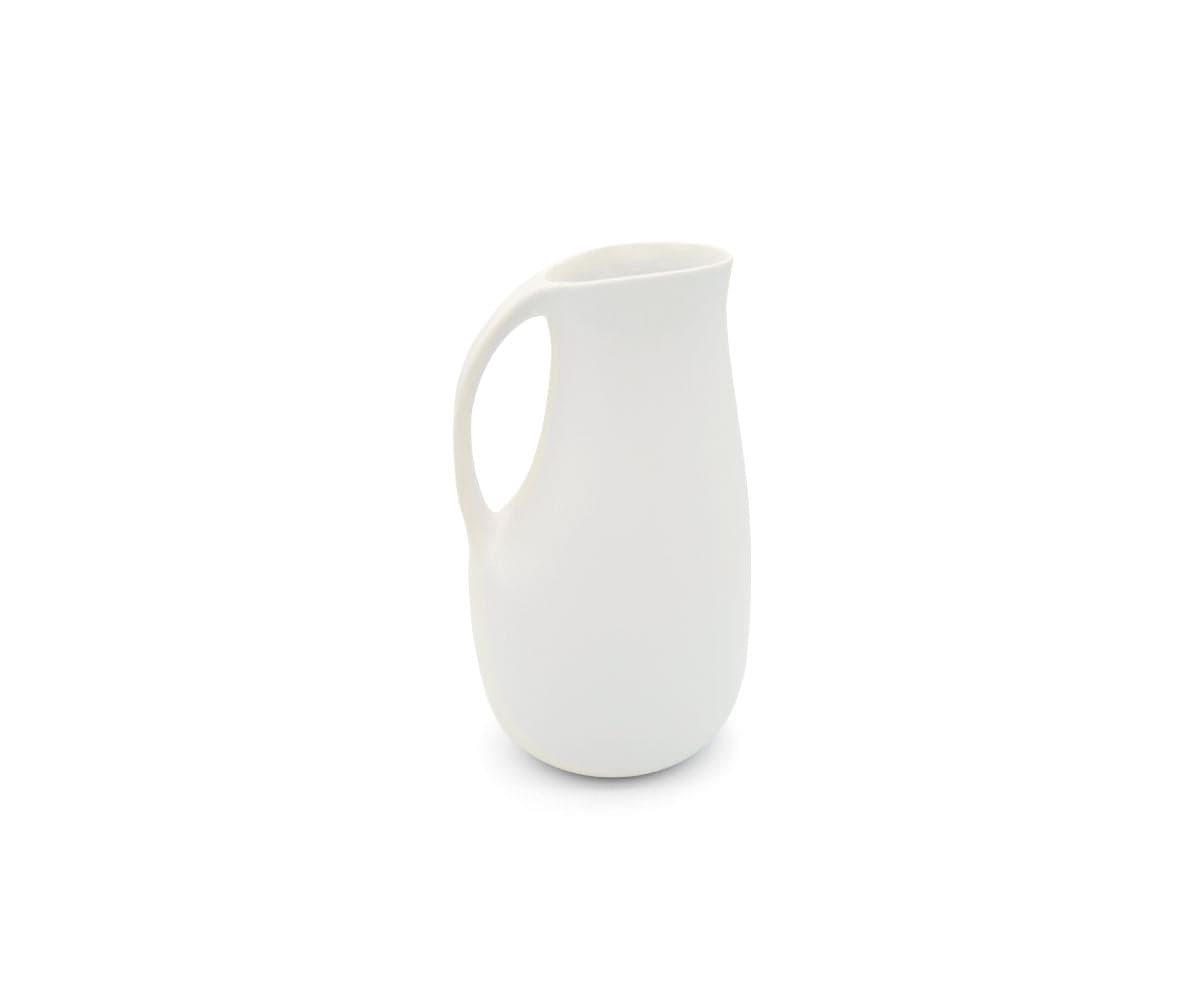 Ceramic White Water Pitcher, Ceramic Water Jug, Serving Pitcher, White  Stoneware Jug, White Pottery Pitcher, Modern Ceramic Carafe 