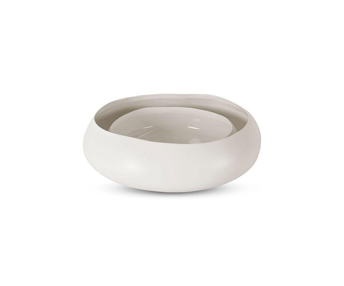 Glass Nesting Bowl White Cotton – Current Home NY