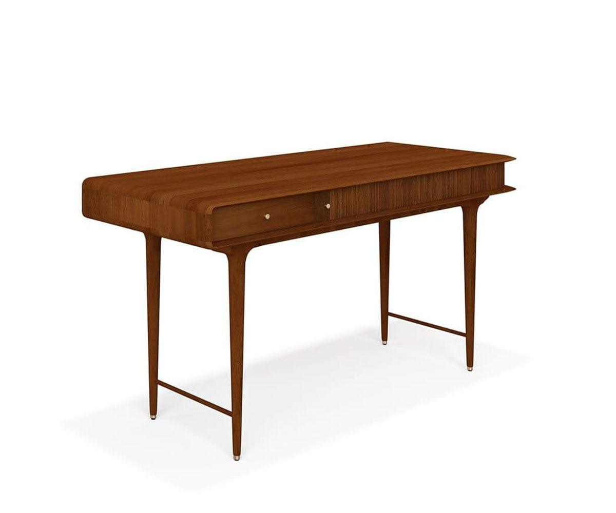 Amazing Mid-Century Solid Wood Office Desk - Dark Veneer Finish - Added  Keyboard