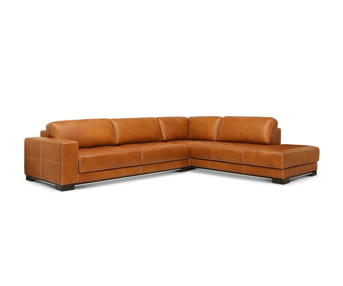 Andreas Leather Right Sectional