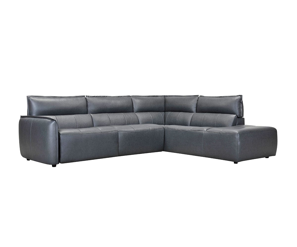 Carson Leather Power Reclining Sectional
