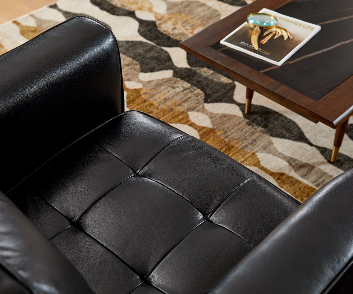 Scandinavian design leather best sale chair