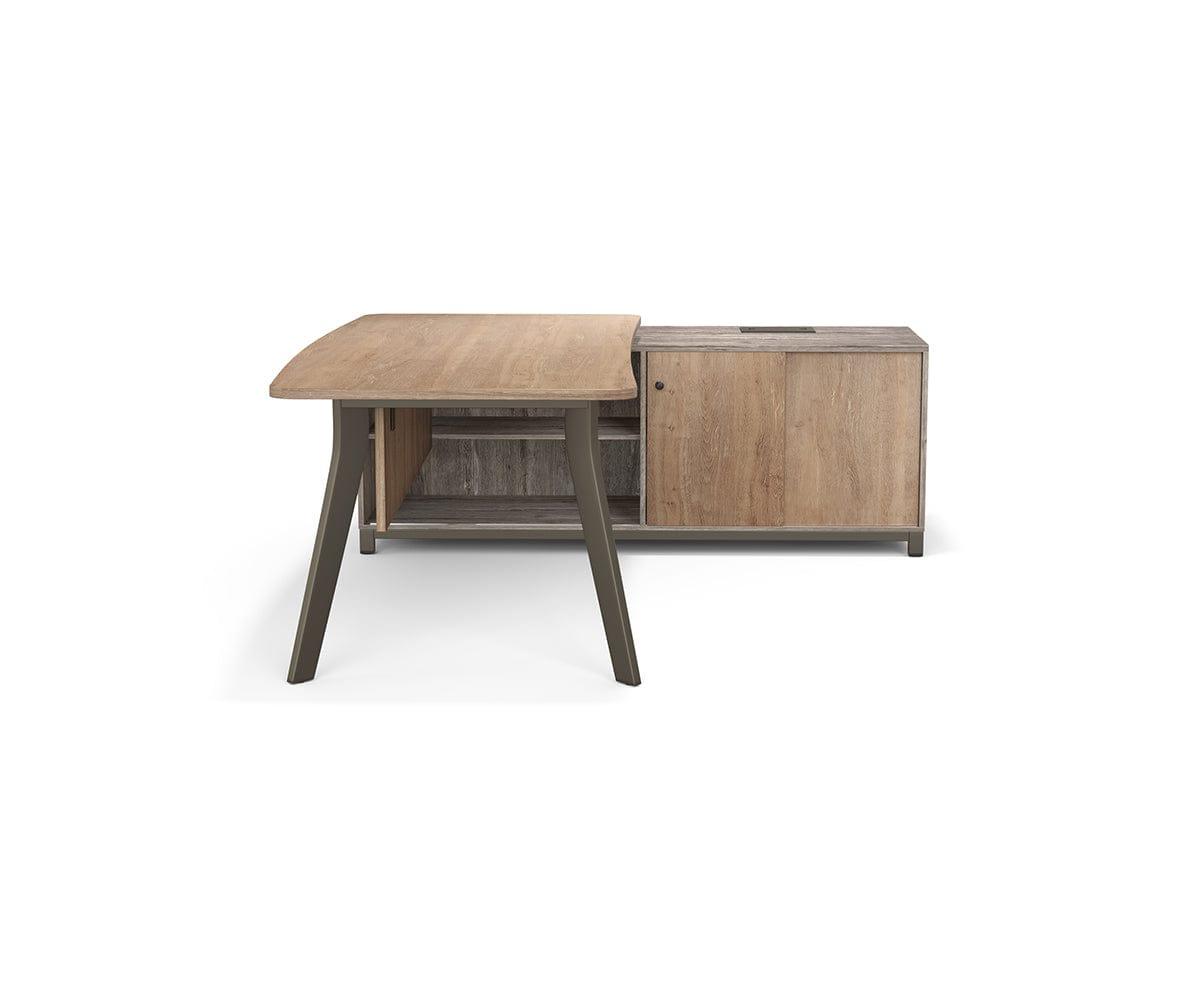 Slater Desk with Storage Return | Scandinavian Designs